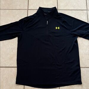 Under Armour Men's Black pullover with Neon Yellow Logo
